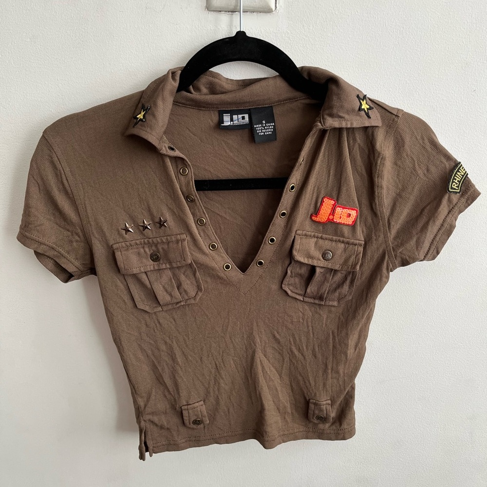 JLo Sheer Military Top